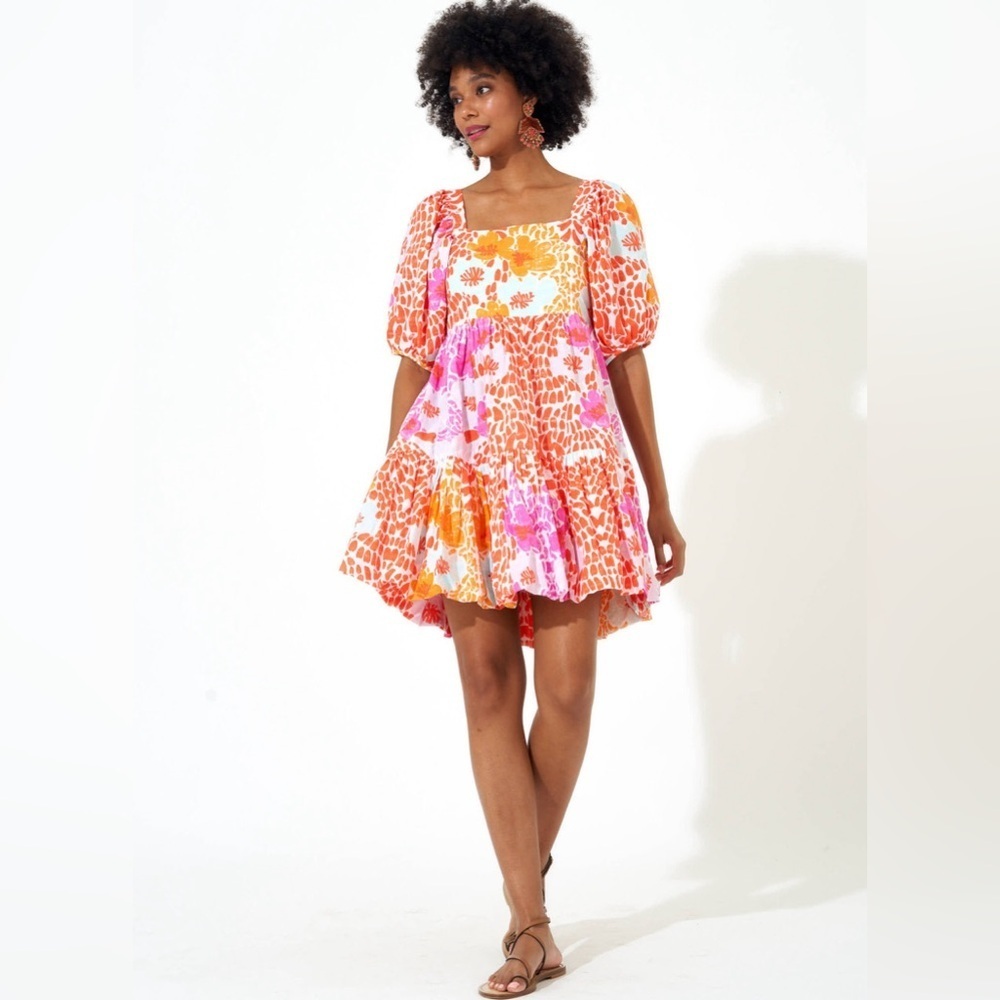 Oliphant TUCKERNUCK Bubble Skirt Mini, Antigua Orange (D6) - Picture 2 of 10